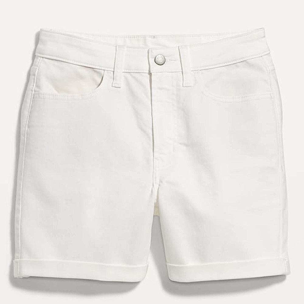 NWT Old Navy Women's Mid Rise OG Loose Jean Shorts Cuffed